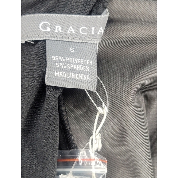 ✨️NWT✨️ GRACIA - Small Dressy Black Velvet Tunic - Picture 6 of 8